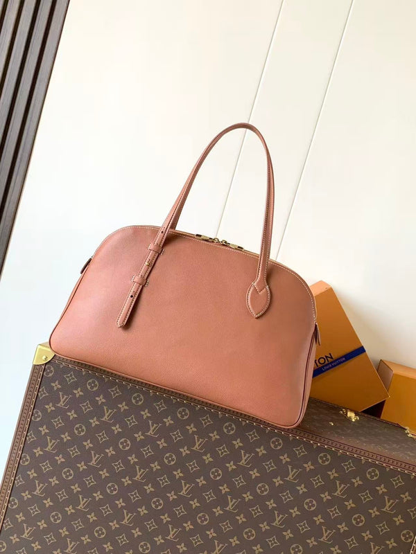 LV Low Key Duffle Tote Brown Calfskin