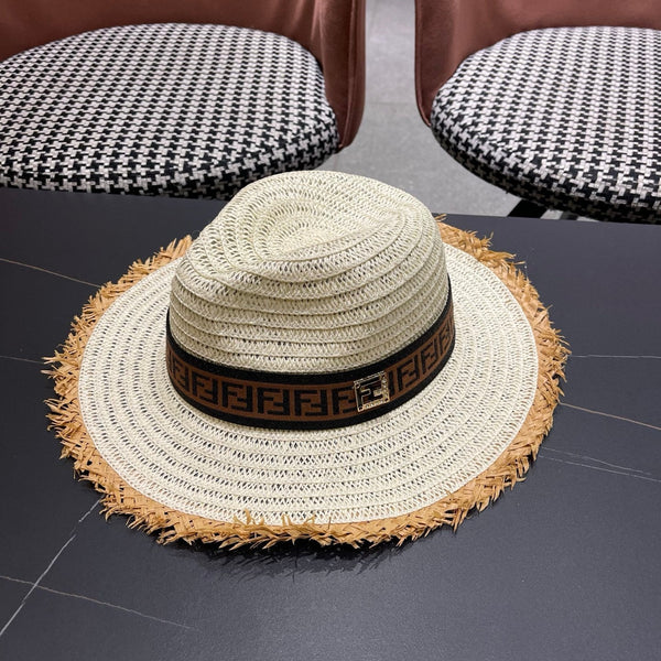 Wide-Brimmed Straw Hat 491777