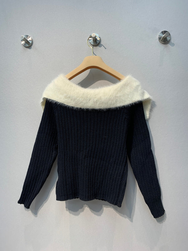 Miu 2026 Off The Shoulder Sweater Knit 421182