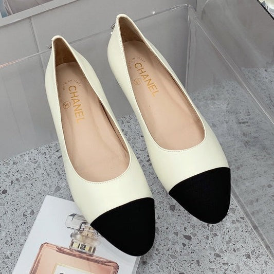CC 2026 Cap Toe Ballet Flat Calfskin 162176