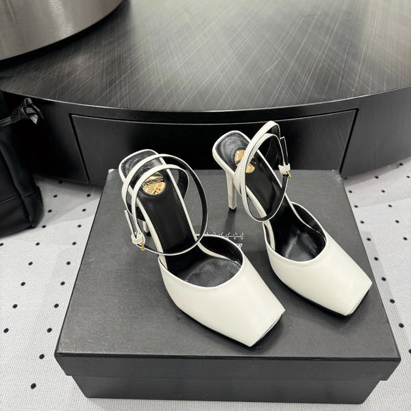 YSL 26S Square-Toe High Heels 105 Mm Calfskin