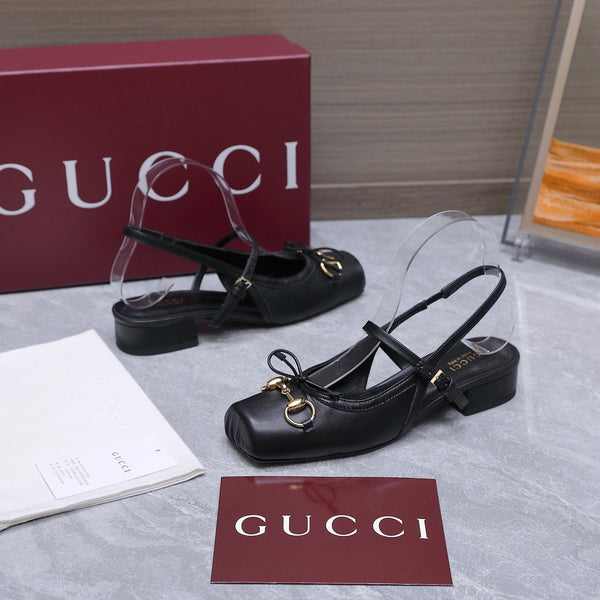 GG 26s Slingback Pumps Gold Hardwar Calfskin