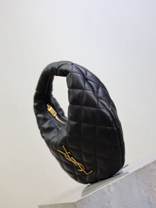 YSL Icarino Bag 17cm Black Sheepskin