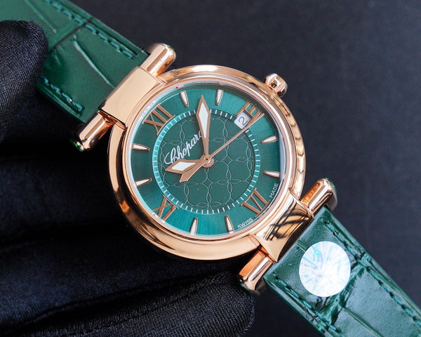 IMPERIALE 36MM AUTOMATIC ROSE GOLD CASE LEATHER STRAP