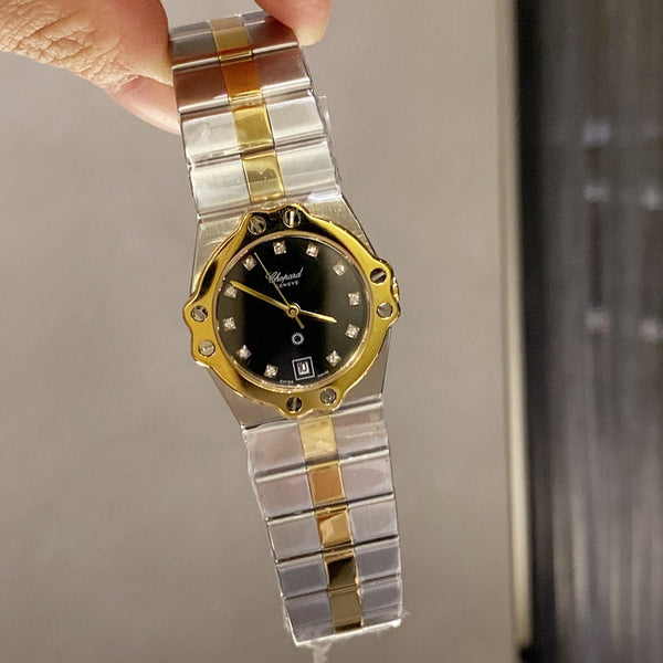ST MORITZ 28MM QUARTZ GOLD STEEL