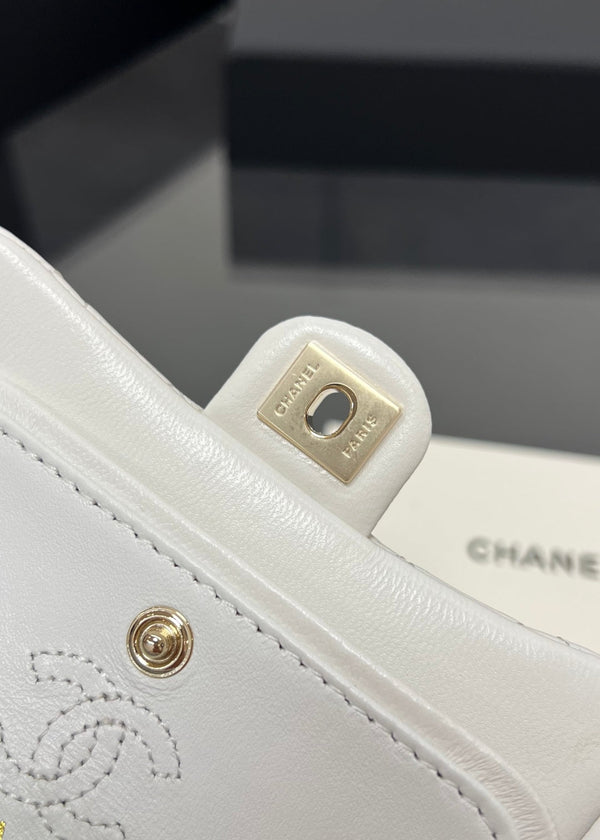 CC 25A Super Mini Bag 12.5cm White Lambskin