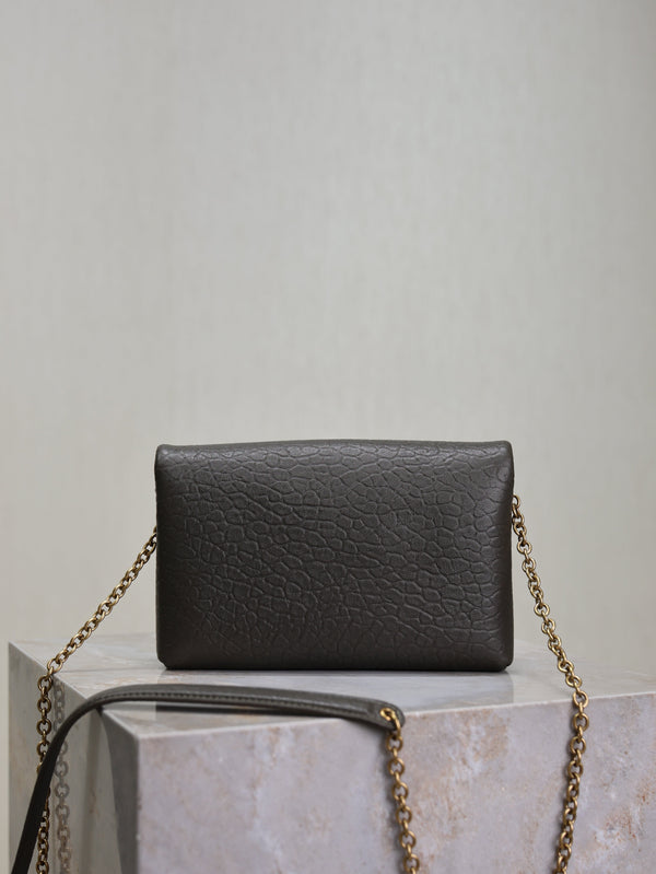 Cassandre Mini Bag 19cm Chocolate Lambskin GHW