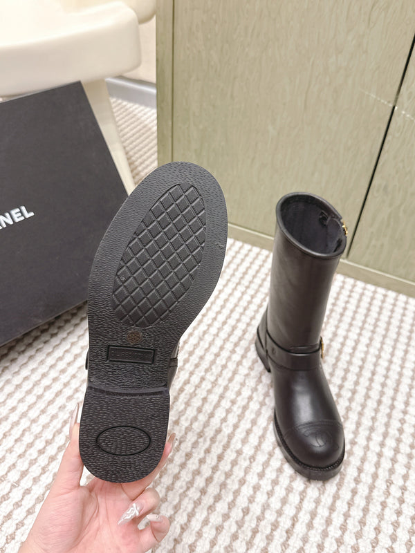 Chanel Vintage Chelsea Boots Black Calfskin 567774