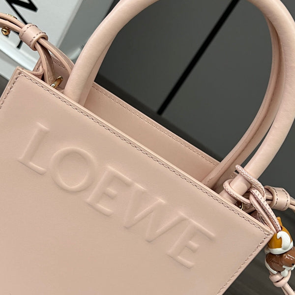 LOE Standard A5 Tote bag in Glossy Pink Calfskin 274267