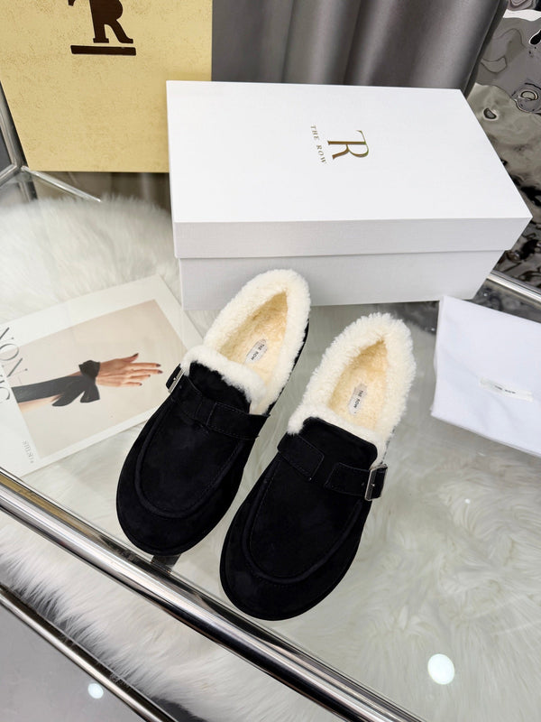 The Row 2025 Loafers Black Wool 576841