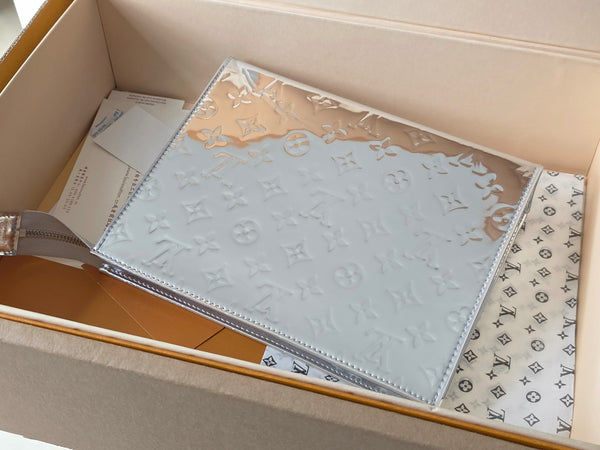 LV Mirrored Clutch Silver Monogram Canvas 274812