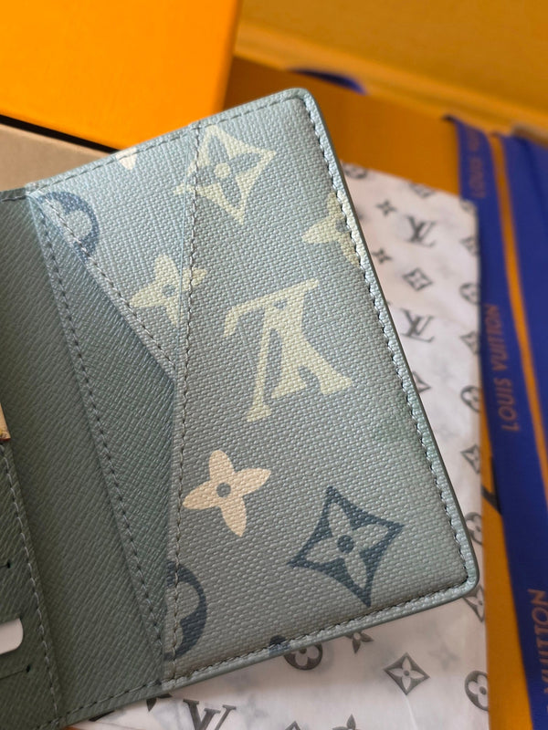 Lv Card Holder 11 Camouflage Green PVC Fabric with Leather 274819