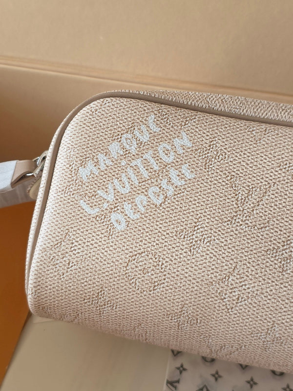 LV Dopp Kit Toilet Pouch Apricot Monogram Canvas 274855