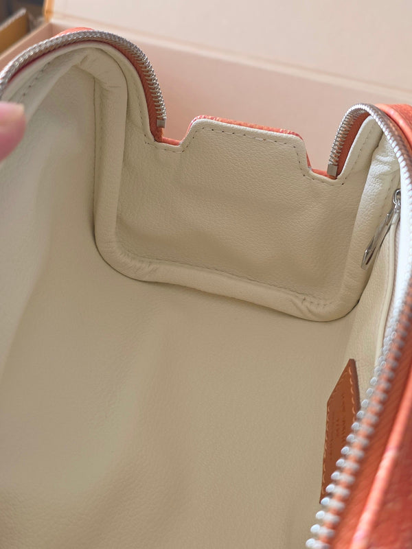 LV Dopp Kit Toilet Pouch Orange Monogram Canvas 274857