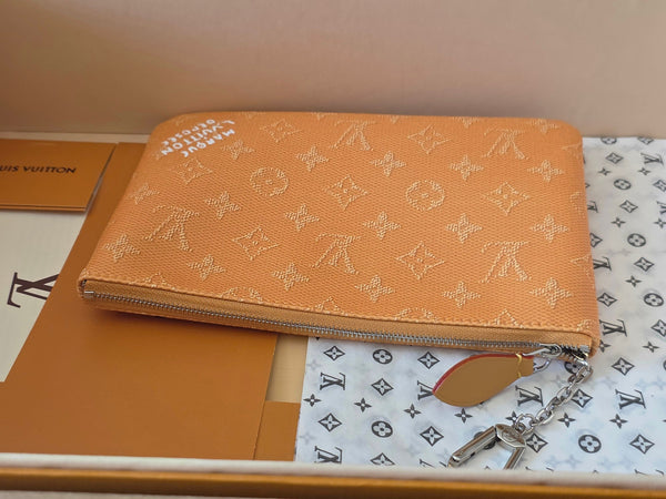 LV Pochette Accessoires Yellow PVC Fabric with Leather 275164