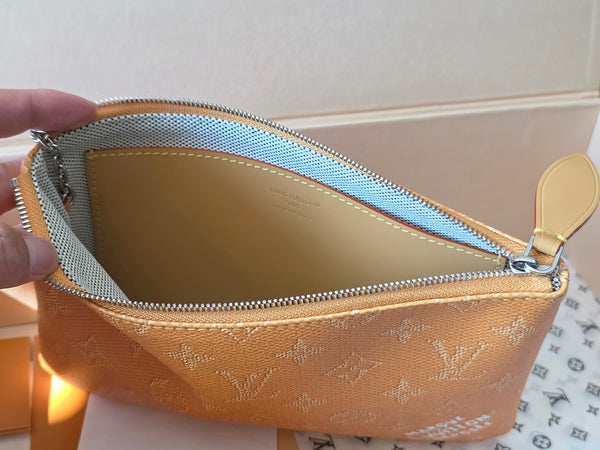 LV Pochette Accessoires Yellow PVC Fabric with Leather 275164