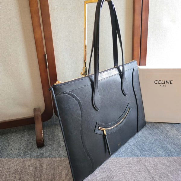 Celine 26 New Smiley Face Black Bag in Cowhide 276207