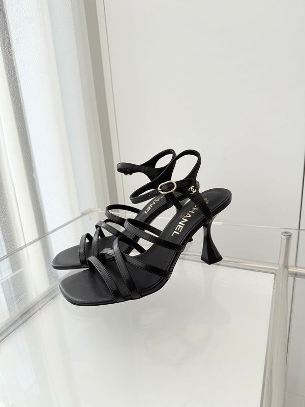 CC Cruise 25/26 Sandal 95mm Black Lambskin 597353