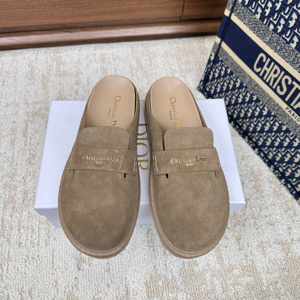 CD Boy Mules Full Beige Suede