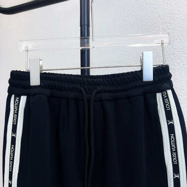LV Straight Leg Pants with Small Logo Embroidery and Side Webbing 493365