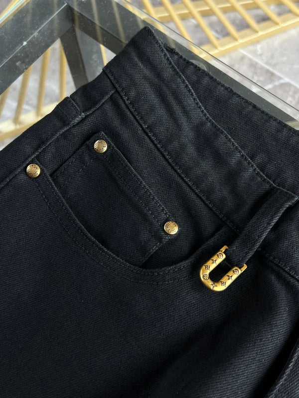 LV Fleece-lined and Thickened Jeans 492709