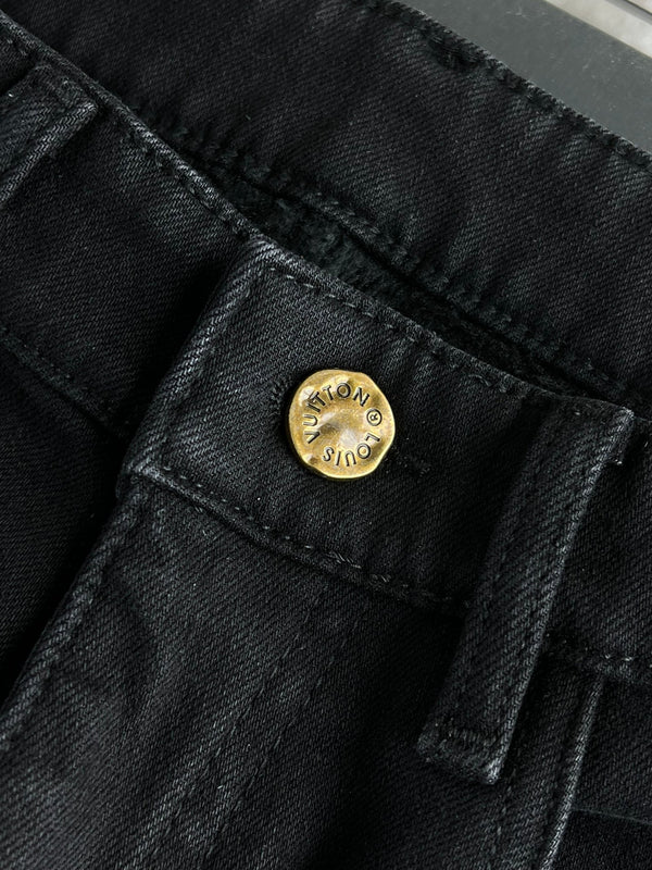 LV Fleece-lined and Thickened Jeans 492700