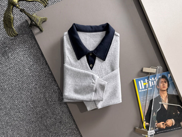 LV 25SS Lapel Sweatshirt Long Sleeve 494414