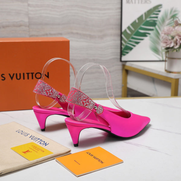 LV 26ss Legacy Slingback Pumps 55 Pink in Cowhide 600641