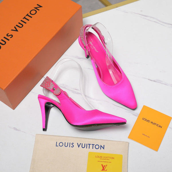 LV 26ss Legacy Slingback Pumps 95 Pink in Cowhide 600645