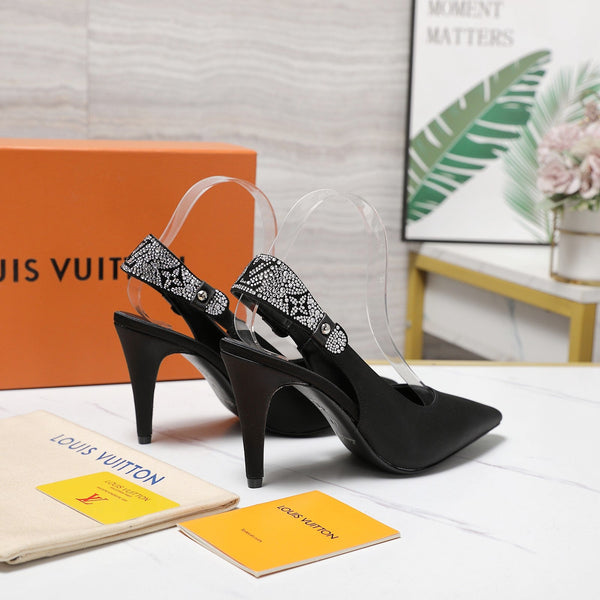 LV 26ss Legacy Slingback Pumps 95 Black in Cowhide 600647
