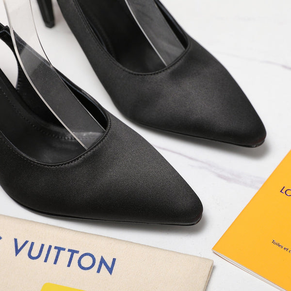 LV 26ss Legacy Slingback Pumps 95 Black in Cowhide 600647