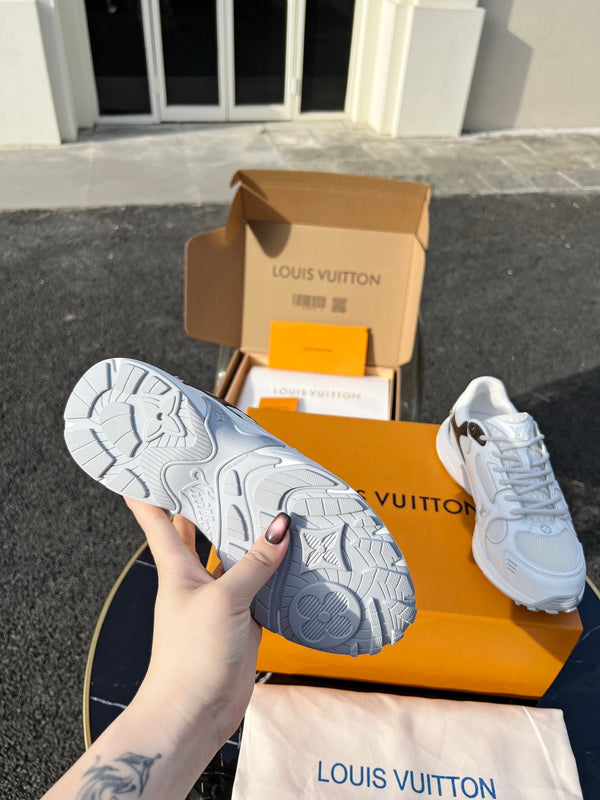 LV 26 Olympia Sneaker White in Fabric Mesh 600743