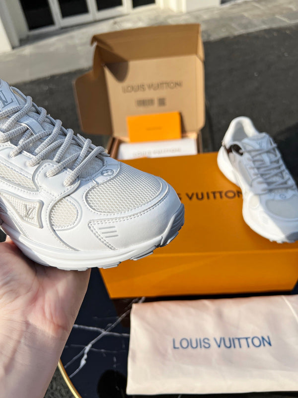 LV 26 Olympia Sneaker White in Fabric Mesh 600743