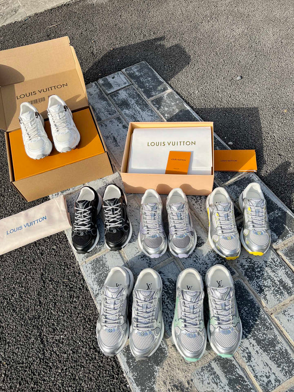 LV 26 Olympia Sneaker White in Fabric Mesh 600743