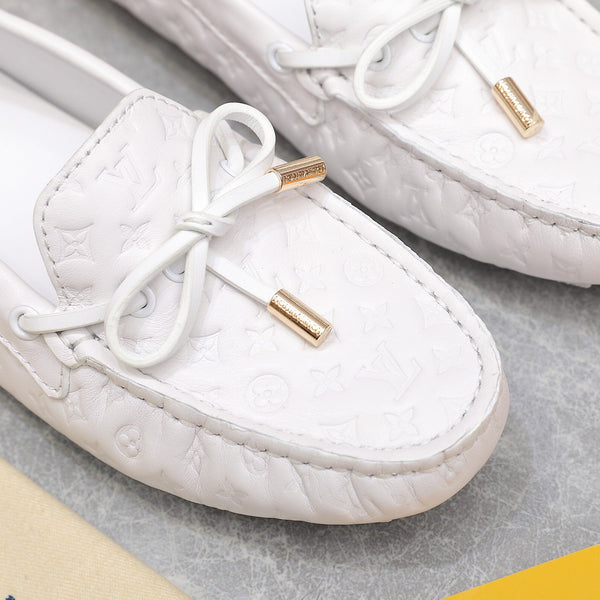 LV Gloria Loafer White Cowhide 600747