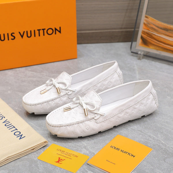 LV Gloria Loafer White Cowhide 600747