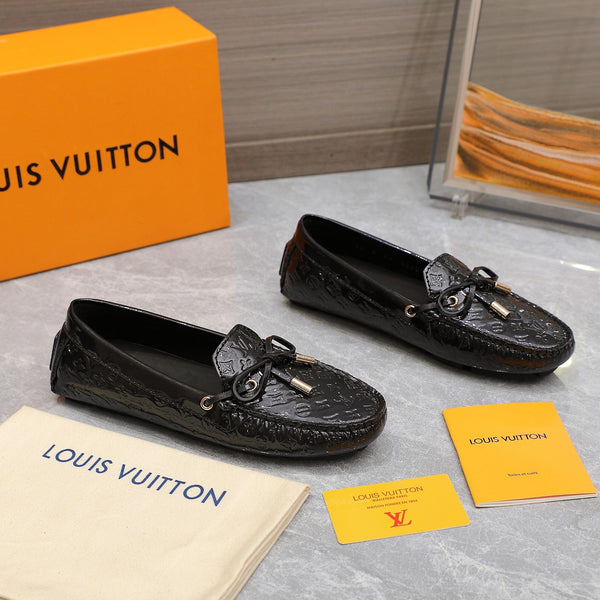 LV Gloria Loafer Black Cowhide Patent 600754