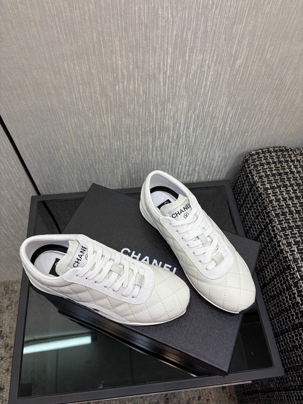 Chanel 26 Quilted Sneaker White in Lambskin 602471