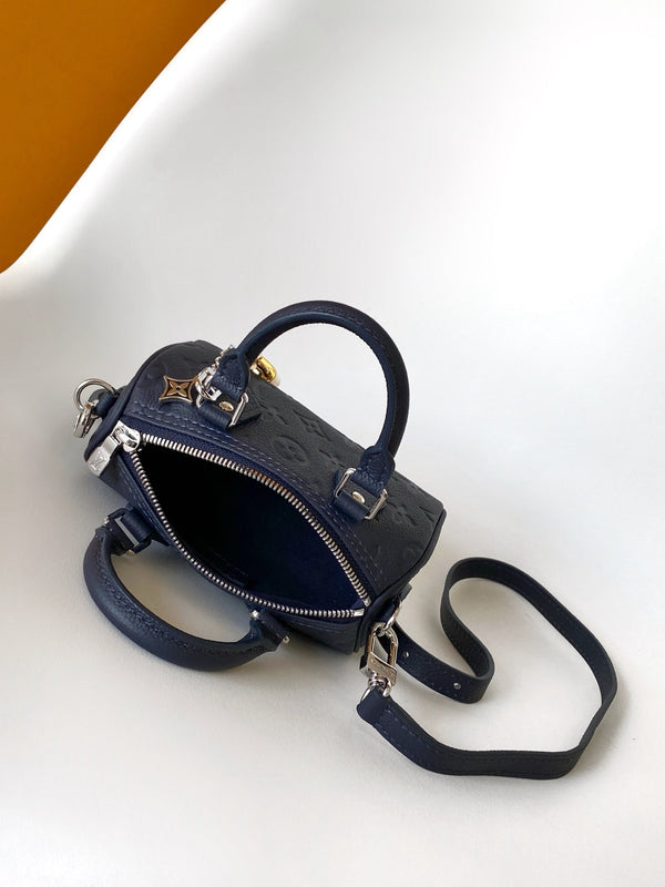 LV M26510 Nano Speedy Bag 10 Pearl Blue Monogram in Leather 278115