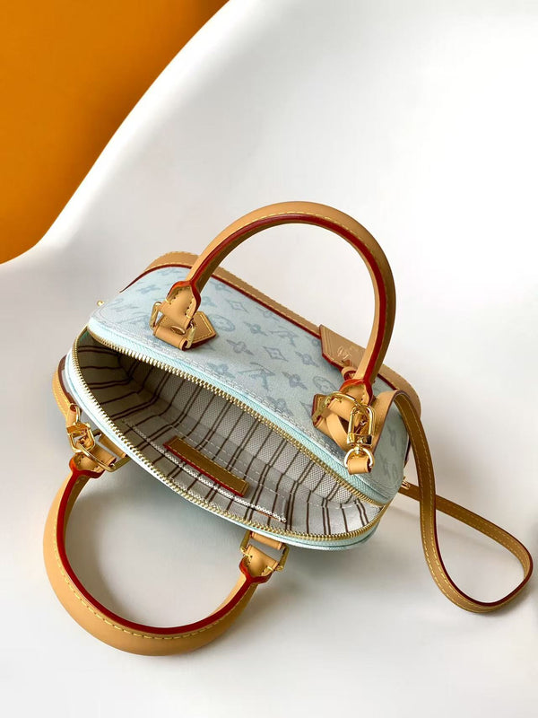 LV M28526 Alma BB Blue Monogram Canvas