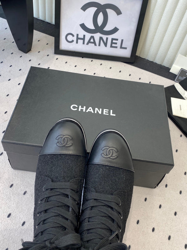 CC 26 Combat Boot Black Denim 611711