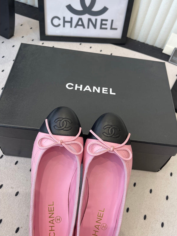 CC Ballet Flats Pink in Cowhide 611701
