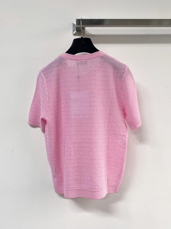 Chanel Short-Sleeve T-Shirt Pink in Tencel 125448