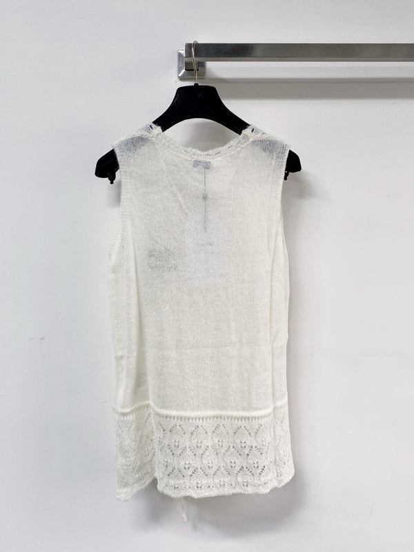 Chanel Vest White in Wool 125440