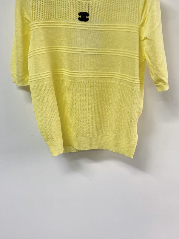 Chanel Short-Sleeve T-Shirt Yellow in Acrylic 125437