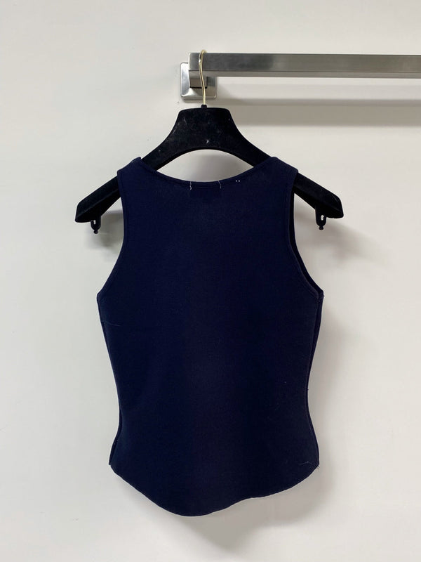 Chanel Tank Top Navy Blue in Cashmere 125423