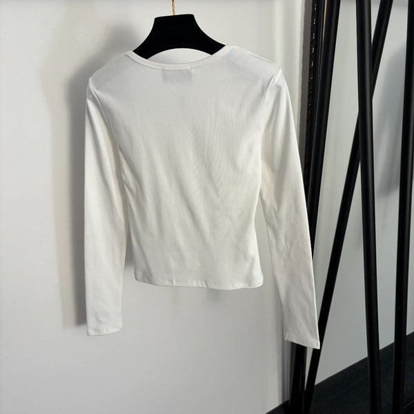 GG Slim Fit Long Sleeve Base Layer Top in Cotton