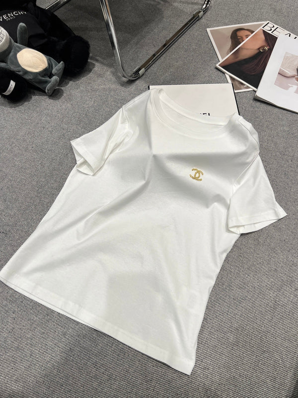 Chanel 26 Classic Crew Neck White in Cotton 161761