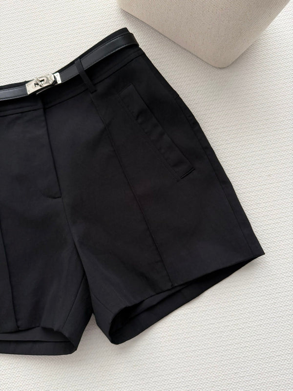 Hermes 26SS Shorts Black in Cotton 943347
