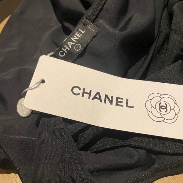 Chanel Onesie Swimsuit Black in Cotton 195169